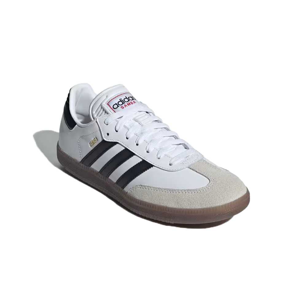 Men's Samba Indoor Soccer Shoe - Cloud White/Core Black/Vivid Red - Regular (D)