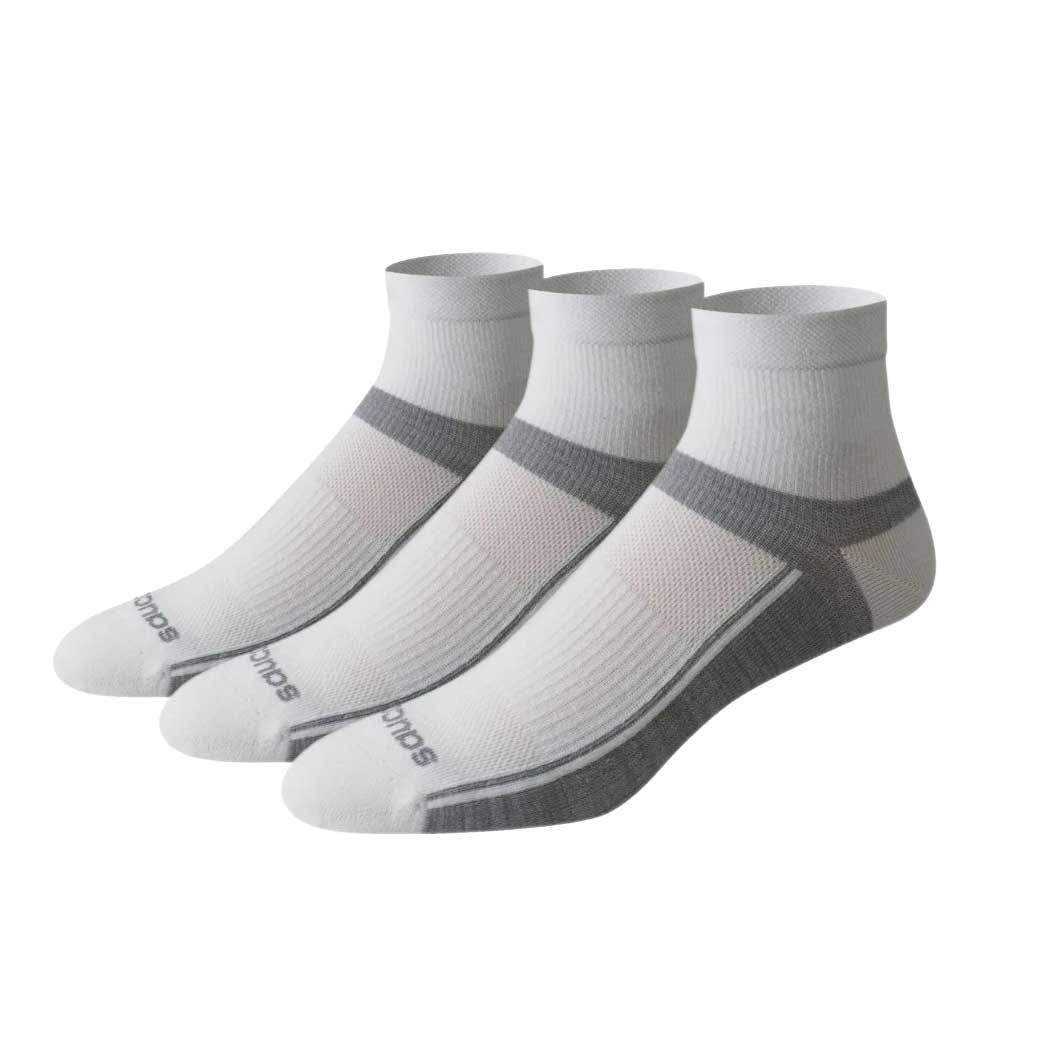 All Gender Inferno Ultralight Quarter Socks - White Assorted- 3-pack