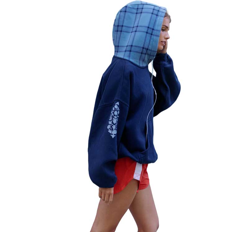 Women's Plaid Hood Final Call - Midnight Navy