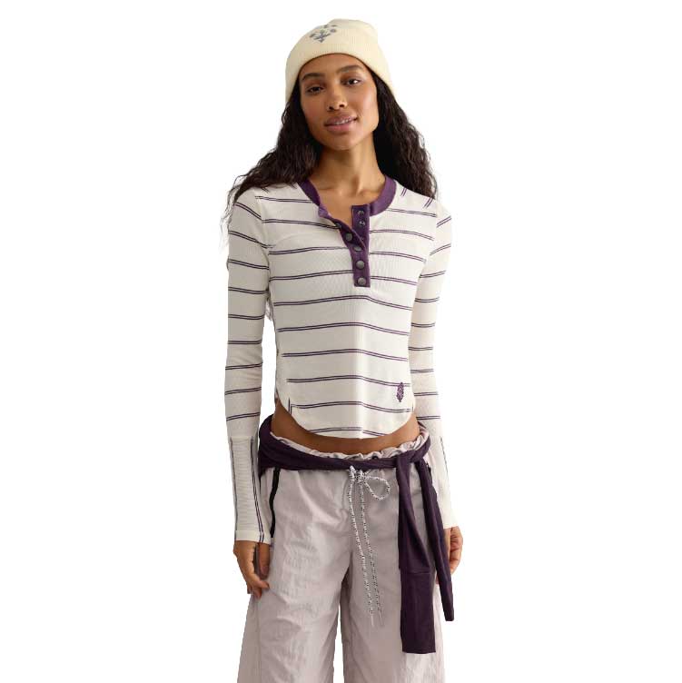 Women's Cool Down Crew Stripe - Ivory Combo