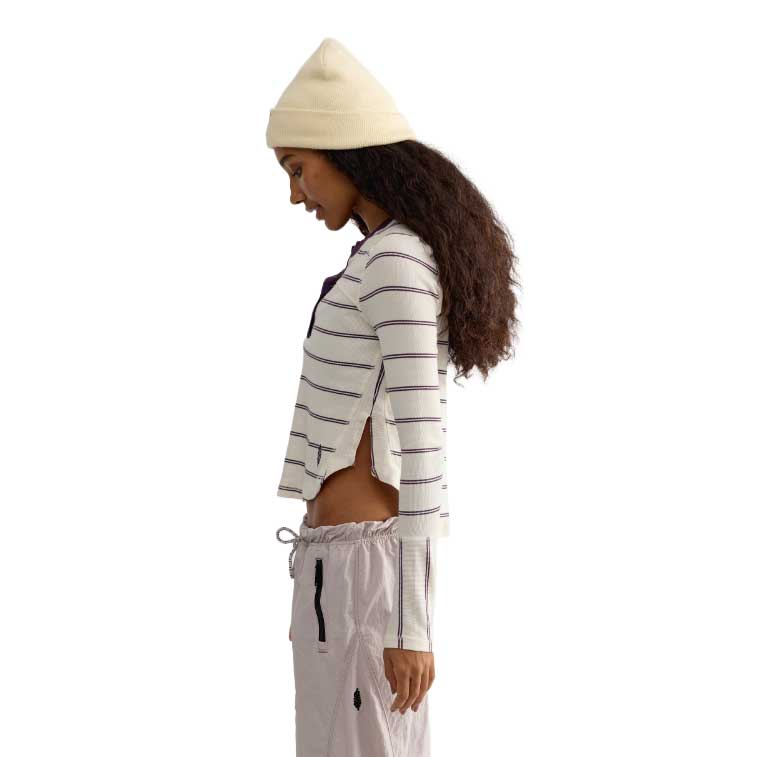 Women's Cool Down Crew Stripe - Ivory Combo