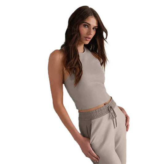 Women's Serene Fitted Tank - Beige Stone