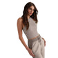 Women's Serene Fitted Tank - Beige Stone