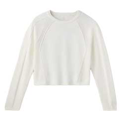 Women's Sporty Sweater - Snow White