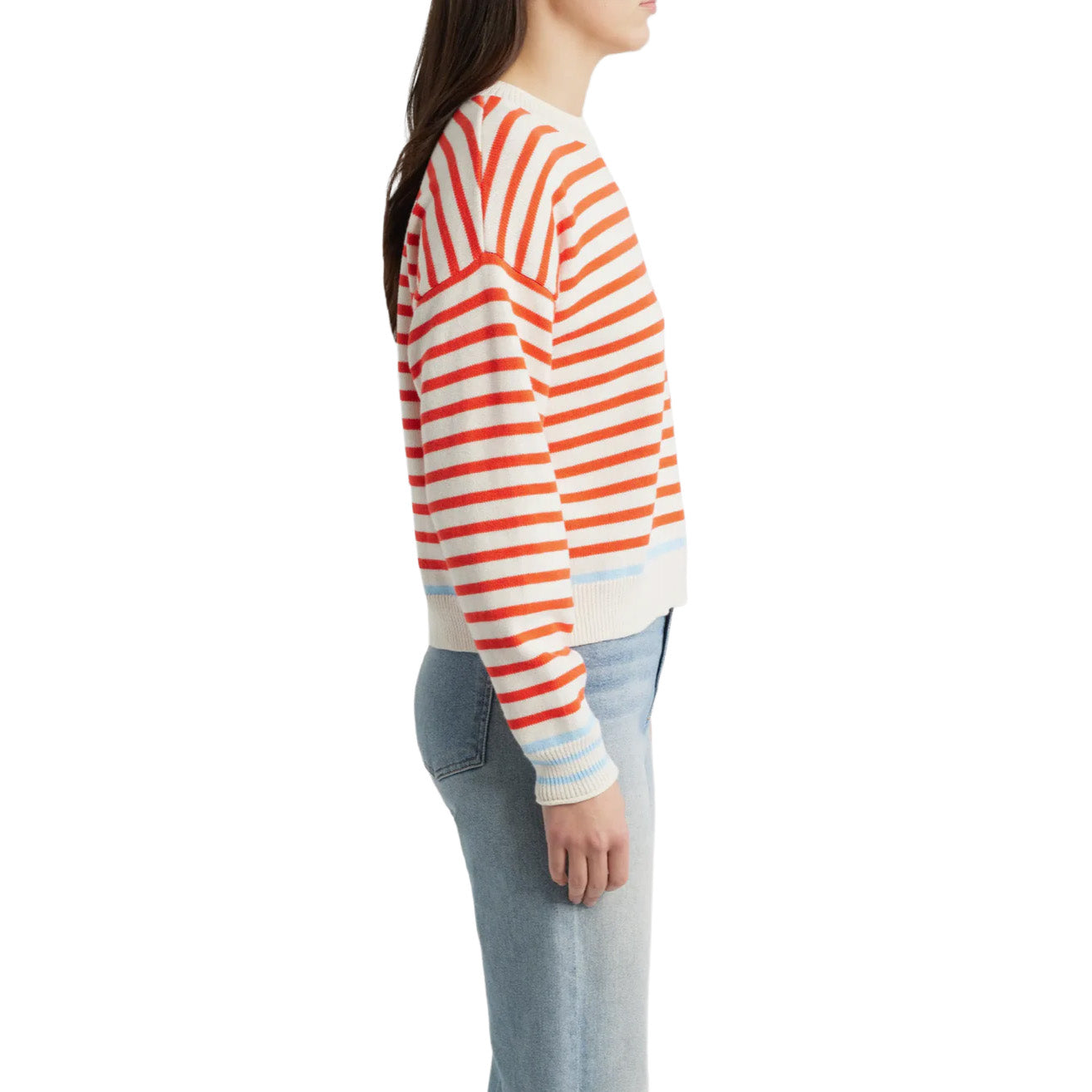 Women's Suki Rollneck Sweater - Red Stripe