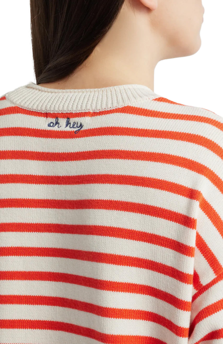Women's Suki Rollneck Sweater - Red Stripe