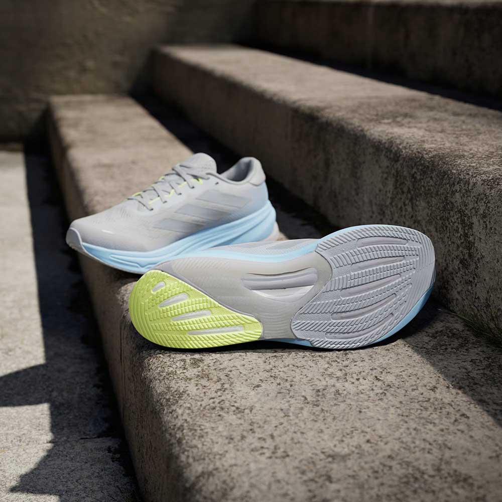 Men's Supernova Rise 2 Running Shoe - Grey Two/Matte Silver/Glow Blue - Regular (D)