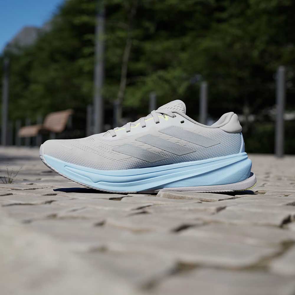 Men's Supernova Rise 2 Running Shoe - Grey Two/Matte Silver/Glow Blue - Regular (D)