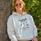 Gazelle Sports Retro Runners Poly-Cotton Hoodie - Natural/White Foldover Woven Square Patch w/ Light Gray Gazelle