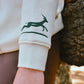 Gazelle Sports Retro Runners Poly-Cotton Hoodie - Natural/White Foldover Woven Square Patch w/ Light Gray Gazelle