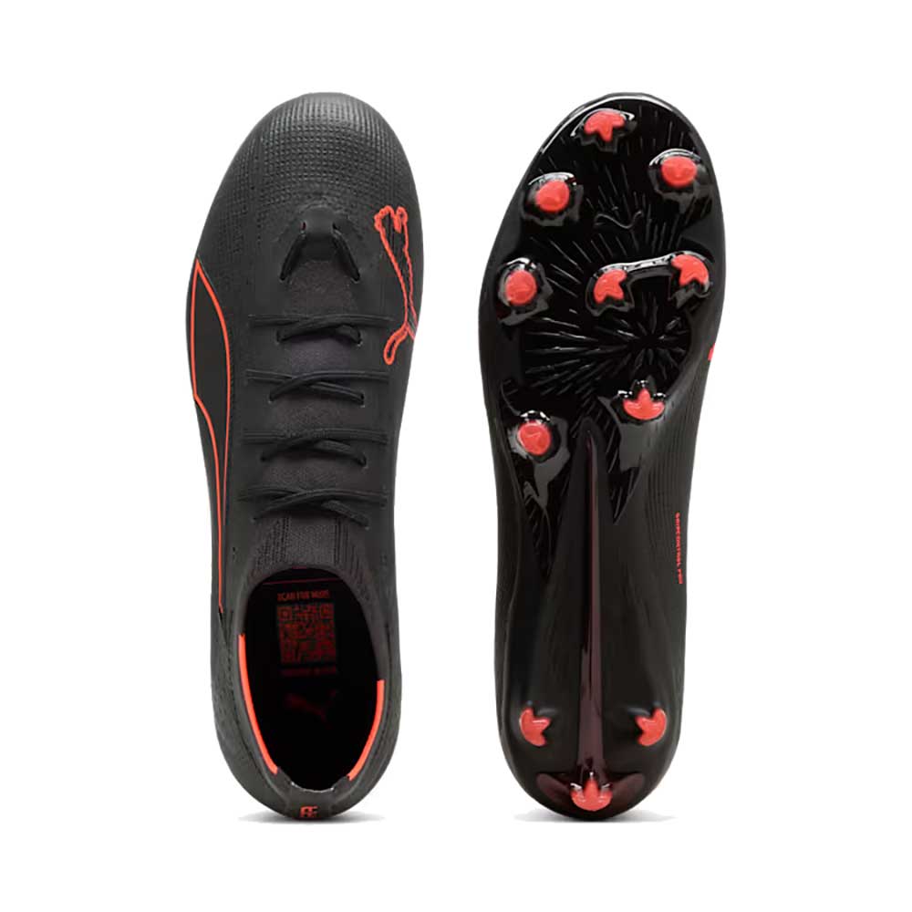 Men's Ultra 6 Pro FG/AG Soccer Cleat - Puma Black/Puma Red - Regular (D)