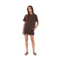 Women's Soho Eva Crew Neck Tee - Cocoa