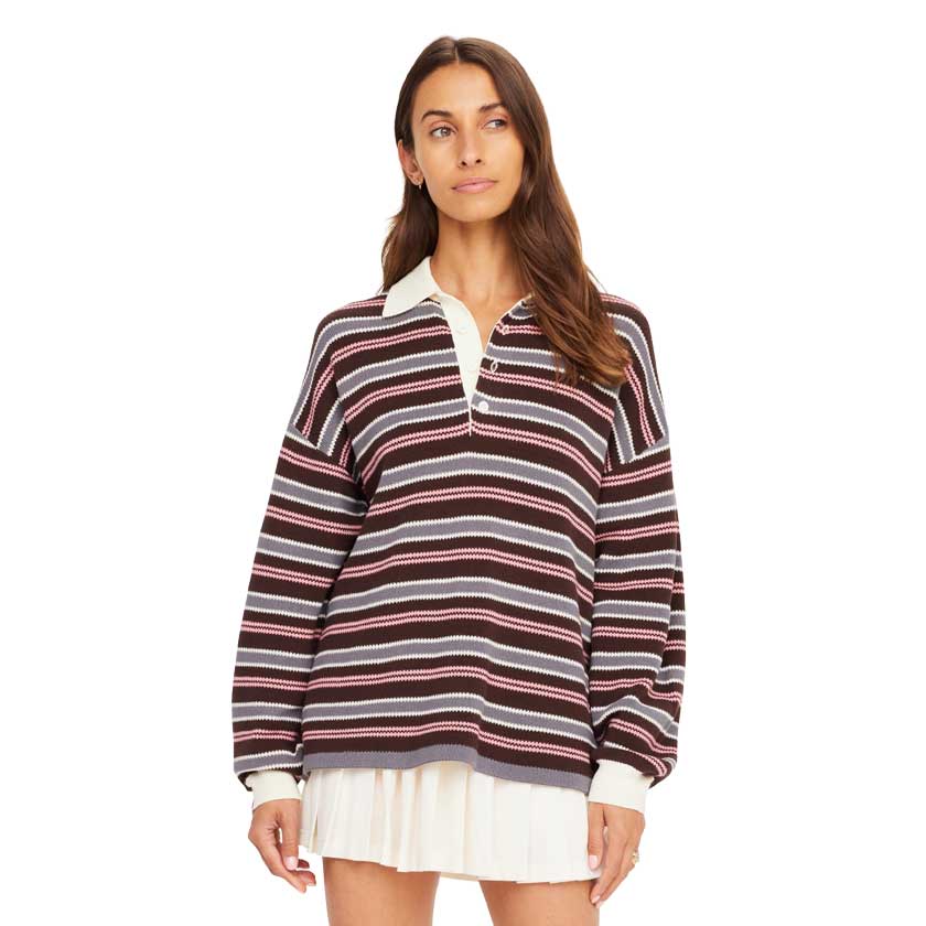 Women's Wonder Knit Polo - Stripe