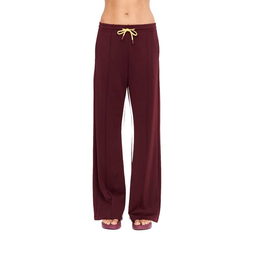 Women's Marnie Panelled Wide Leg Pant - Maroon
