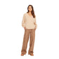 Women's Bonita V Neck Knit - Natural