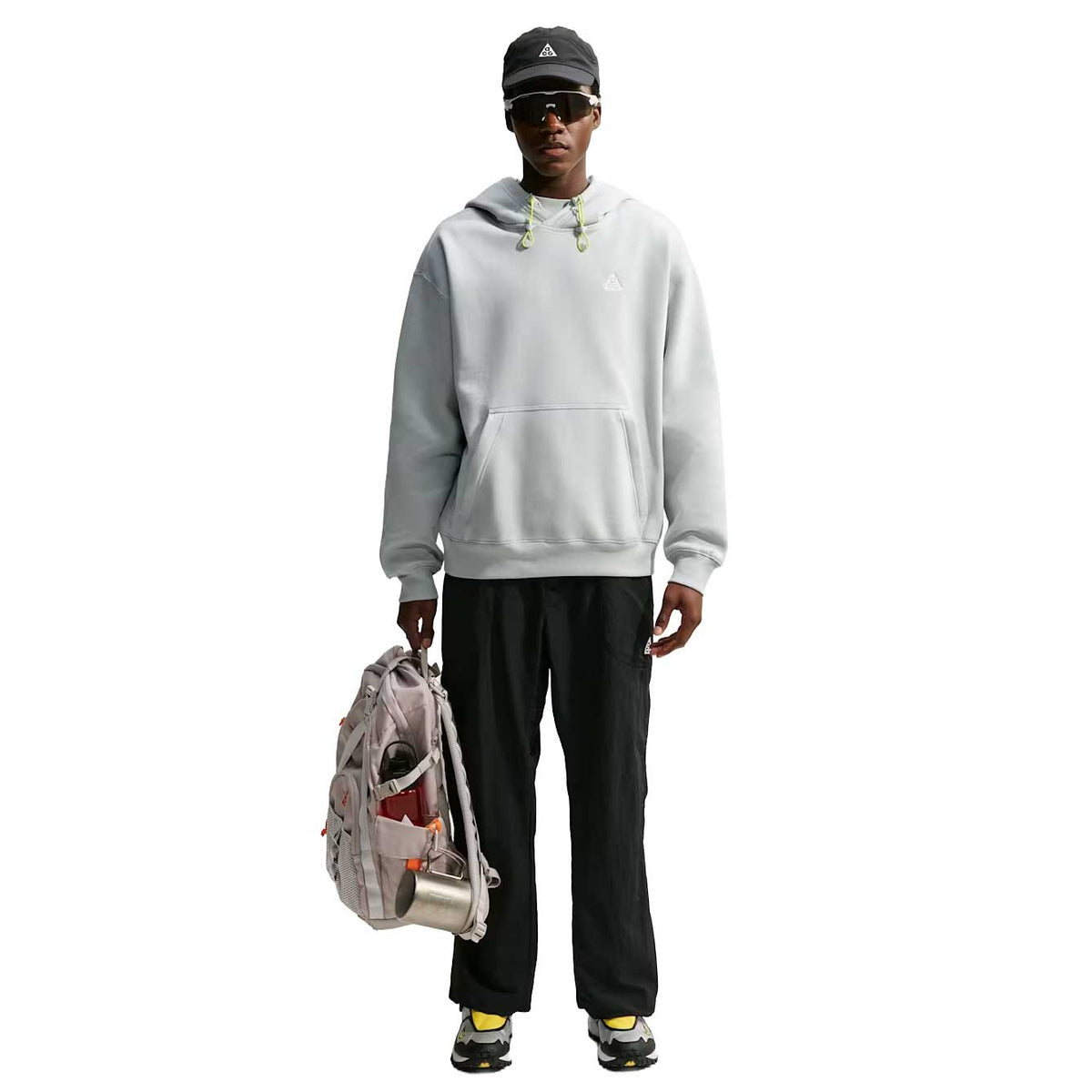 Men's Nike ACG Tuff Fleece Pullover Hoodie - Light Silver/Summit White