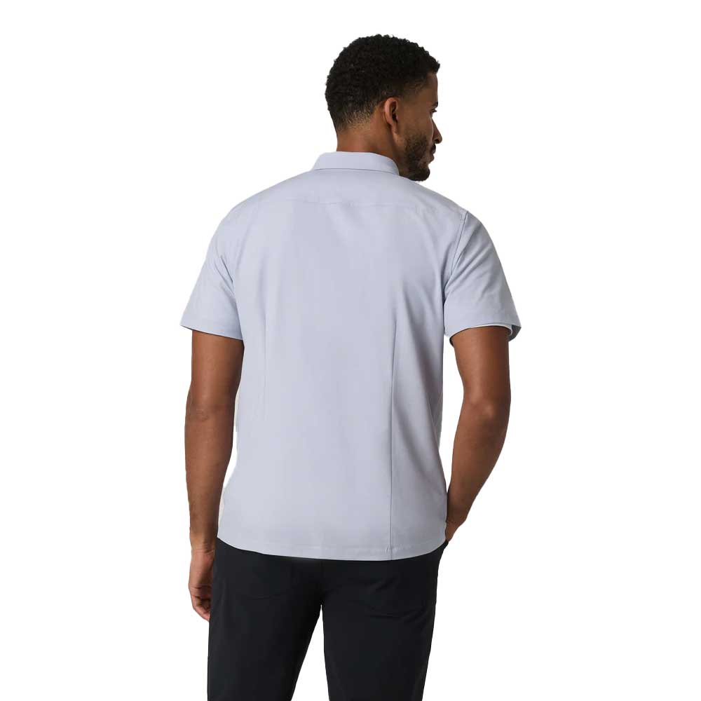 Men's Short Sleeve Bridge Button Down - Atmosphere Mini Stripe