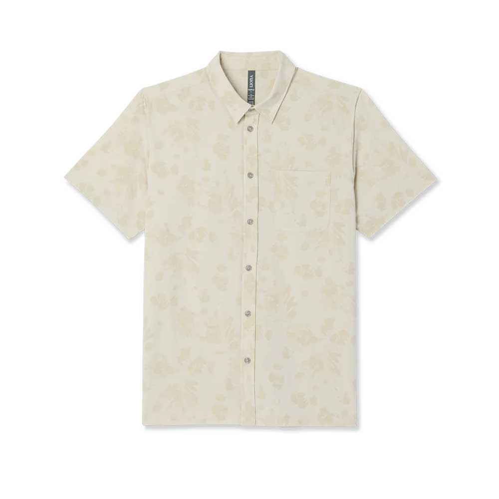 Men's Short Sleeve Bridge Button Down - Sandlewood Fleur