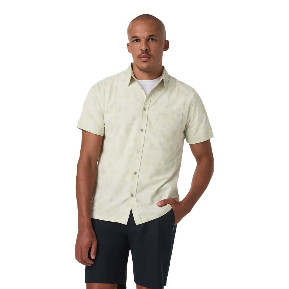 Men's Short Sleeve Bridge Button Down - Sandlewood Fleur