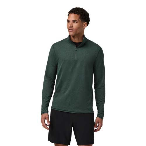 Men's Ponto 1/2 Zip Mock Neck - Hemlock Heather