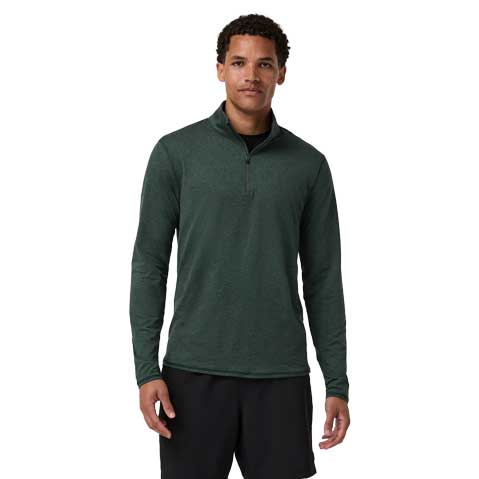 Men's Ponto 1/2 Zip Mock Neck - Hemlock Heather