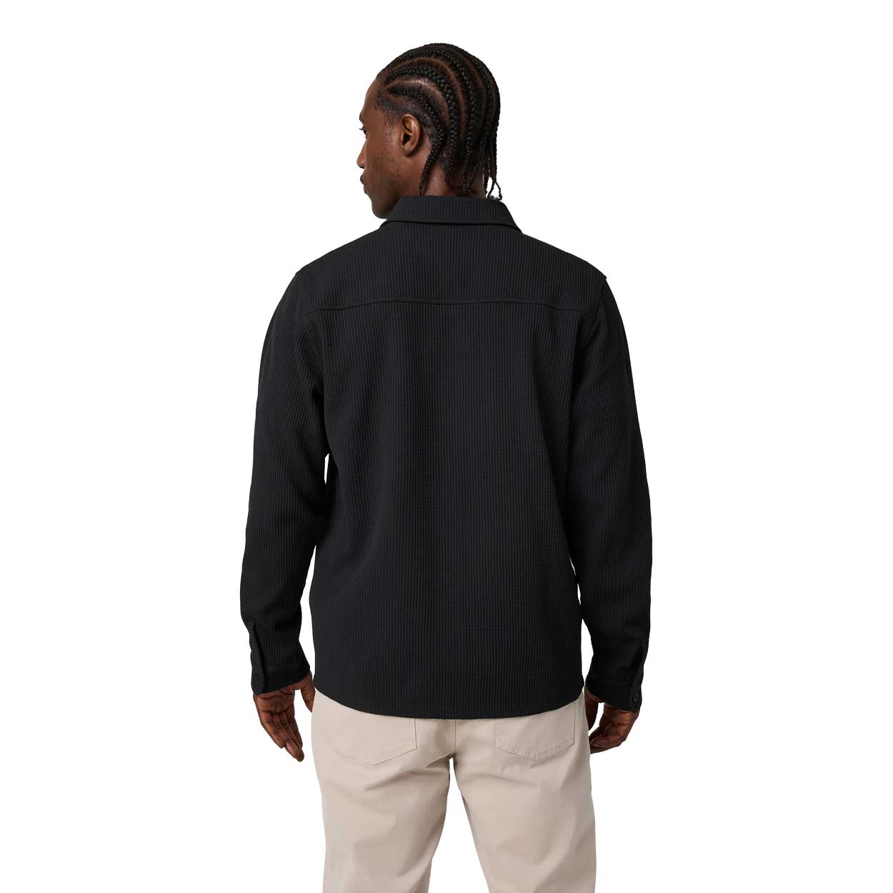 Men's Tech Waffle Shirt Jacket - Black
