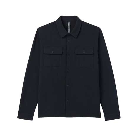 Men's Tech Waffle Shirt Jacket - Black