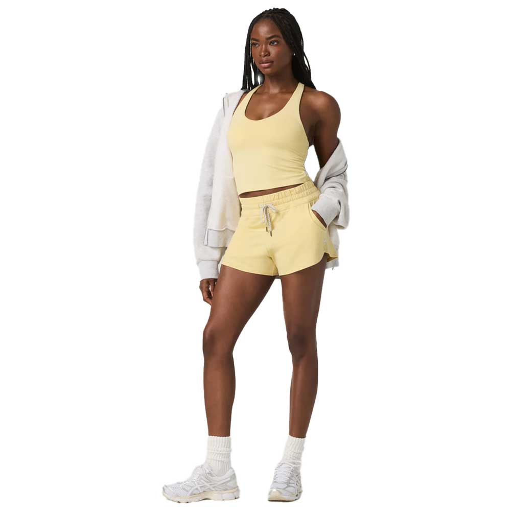 Women's Halo Performance Crop Tank 2.0 - Lemon Snap Heather