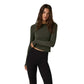 Women's Surge Long Sleeve Seamless Tee - Army