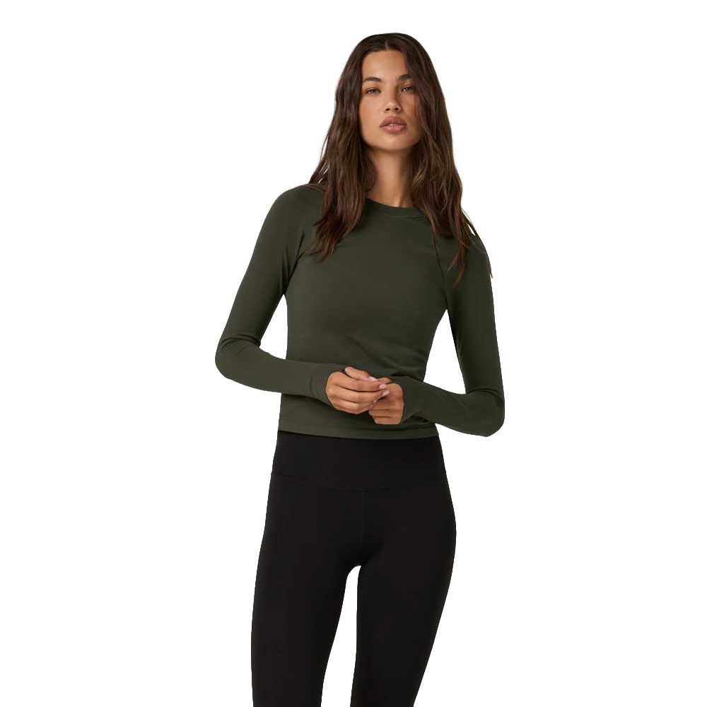 Women's Surge Long Sleeve Seamless Tee - Army