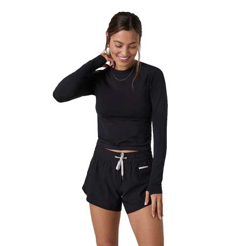 Women's Surge Long Sleeve Seamless Tee - Black