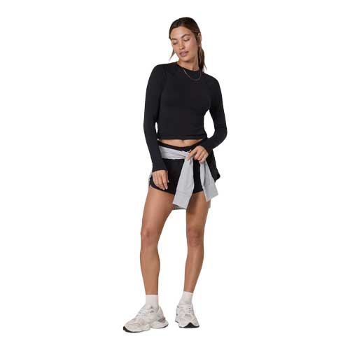 Women's Surge Long Sleeve Seamless Tee - Black