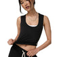 Women's Halo Essential Scoop Tank - Solid Black