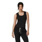 Women's Halo Essential Scoop Tank - Solid Black