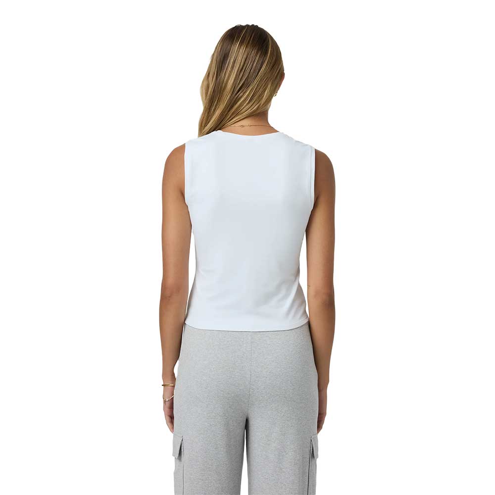 Women's Halo Essential Scoop Tank - White