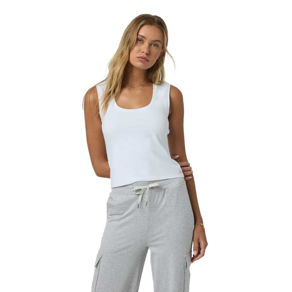 Women's Halo Essential Scoop Tank - White