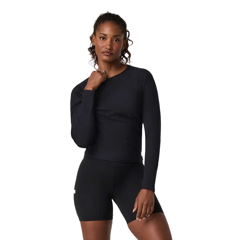 Women's Long Sleeve Pose Crew - Black