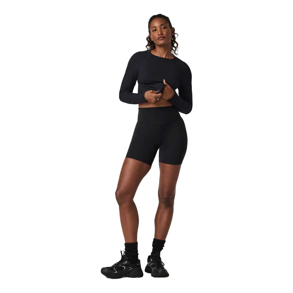 Women's Long Sleeve Pose Crew - Black