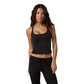 Women's Halo Cross Back Tank - Solid Black