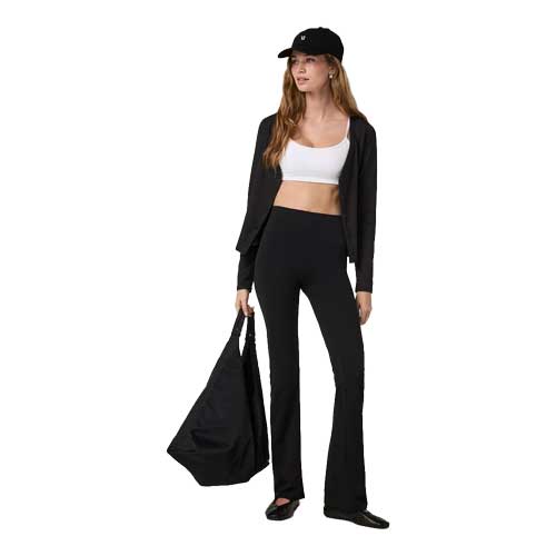Women's Long Sleeve Halo V-Neck Cardigan - Solid Black