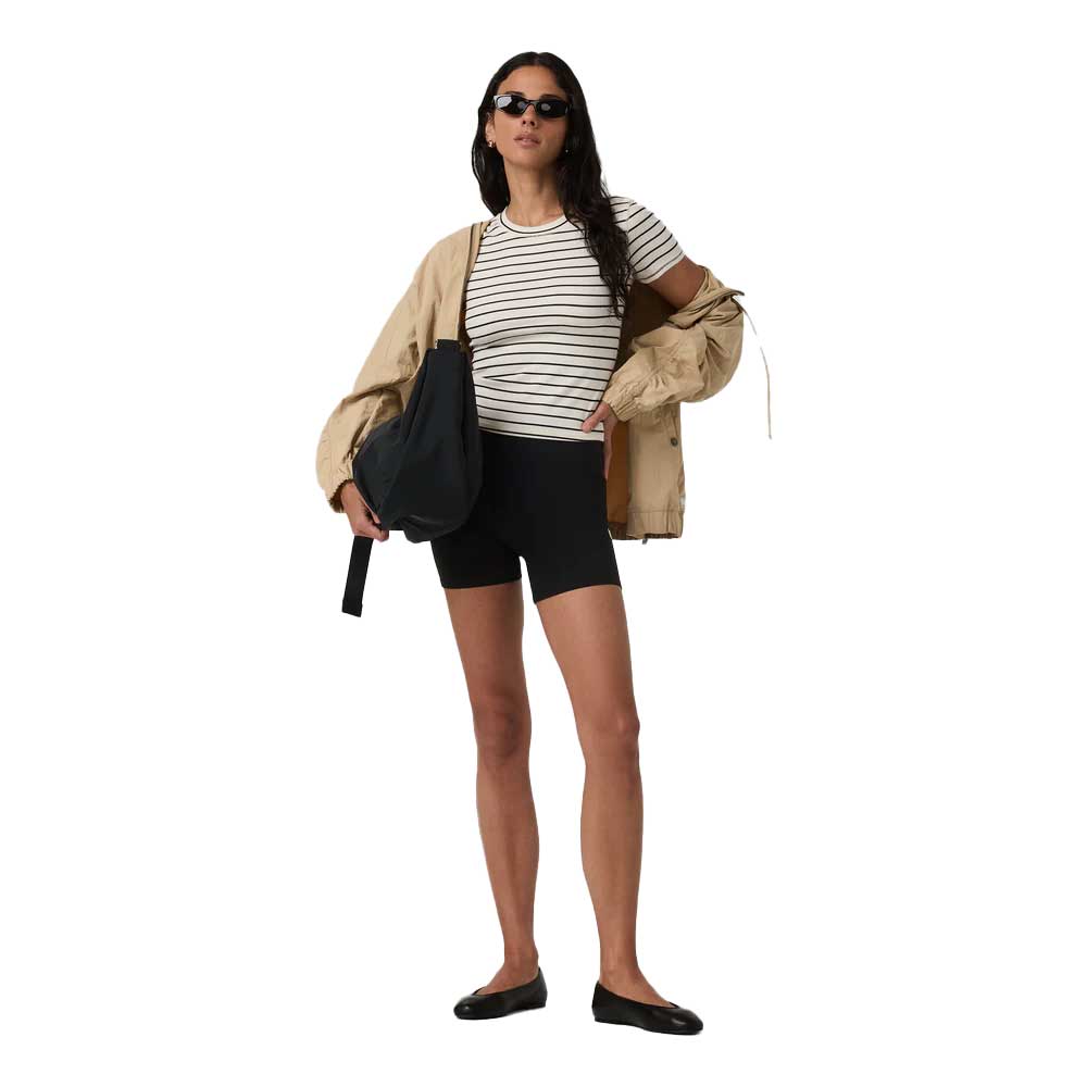 Women's Pose Fitted Tee - Ink Stripe