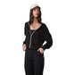 Women's Halo Modern Full Zip Hoodie - Solid Black