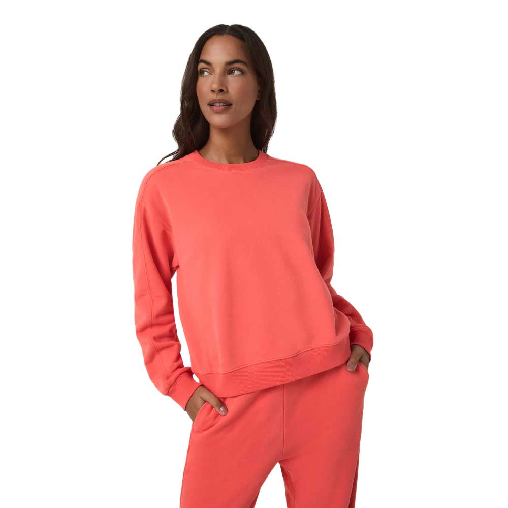 Women's Sedona Seams Crew - Bright Coral