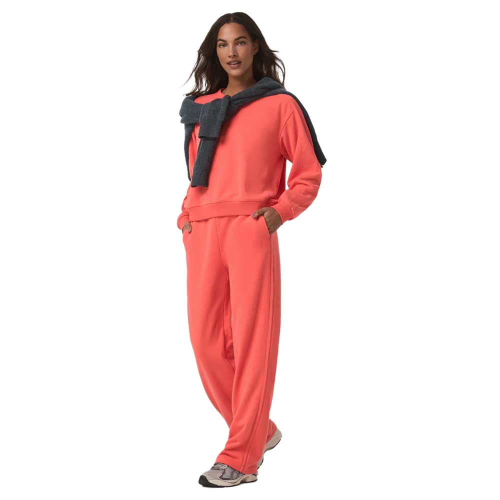 Women's Sedona Seams Crew - Bright Coral
