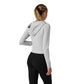 Women's Halo Mini Full Zip Hoodie - Pale Grey Heather