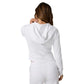 Women's Halo Mini Full Zip Hoodie - White