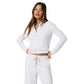 Women's Halo Mini Full Zip Hoodie - White