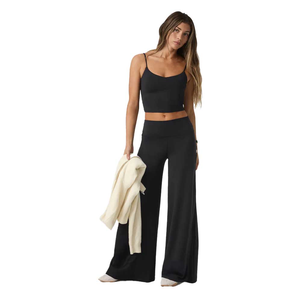 Women's Easy Wideleg Pant - Solid Black