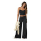 Women's Easy Wideleg Pant - Solid Black