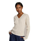 Women's Varsity Cable Knit Sweater - Sand